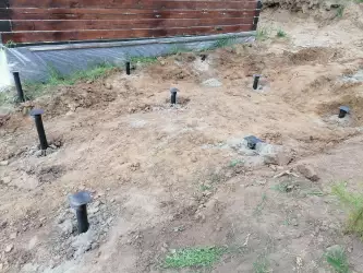 Пристройка к дому 4х3,5. Сваи 76/2500-3шт, 76/3000-6шт